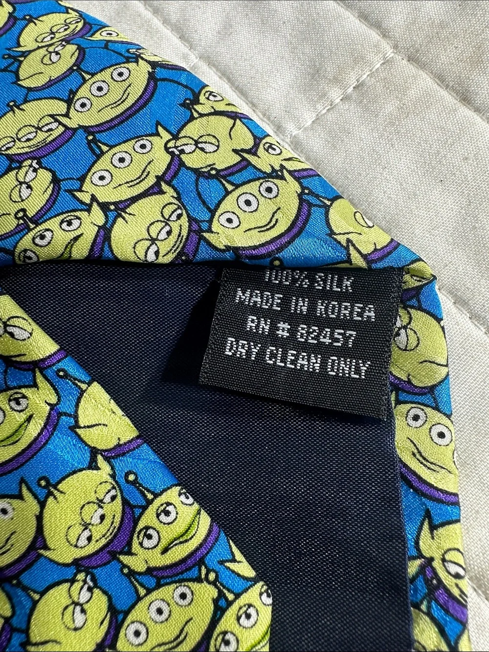 Toy Story Disney Store Blue and Yellow Patterned Men's Tie - Classic Necktie